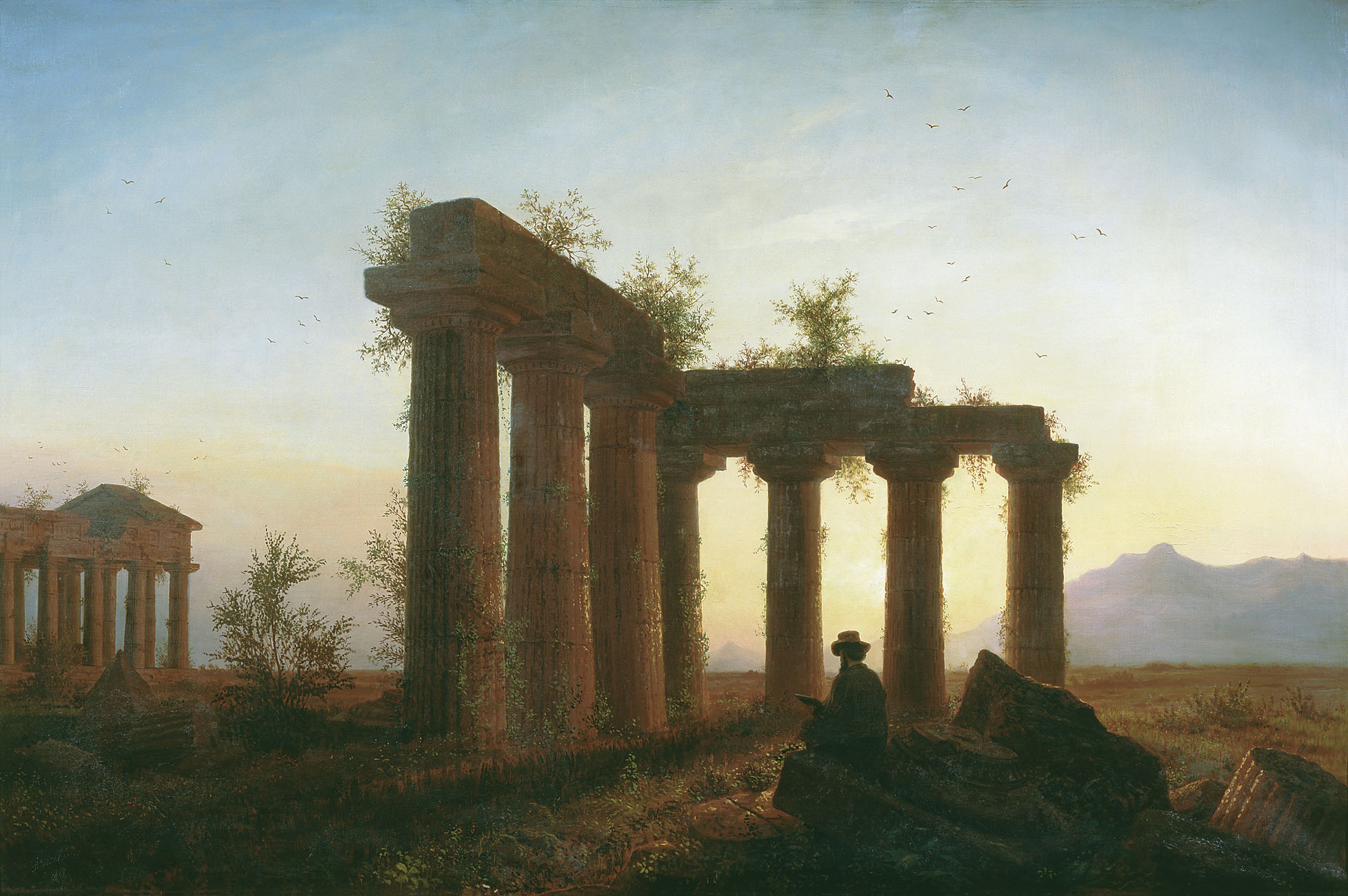 Древние греческие развалины. Гюбер Робер развалины дорического храма.