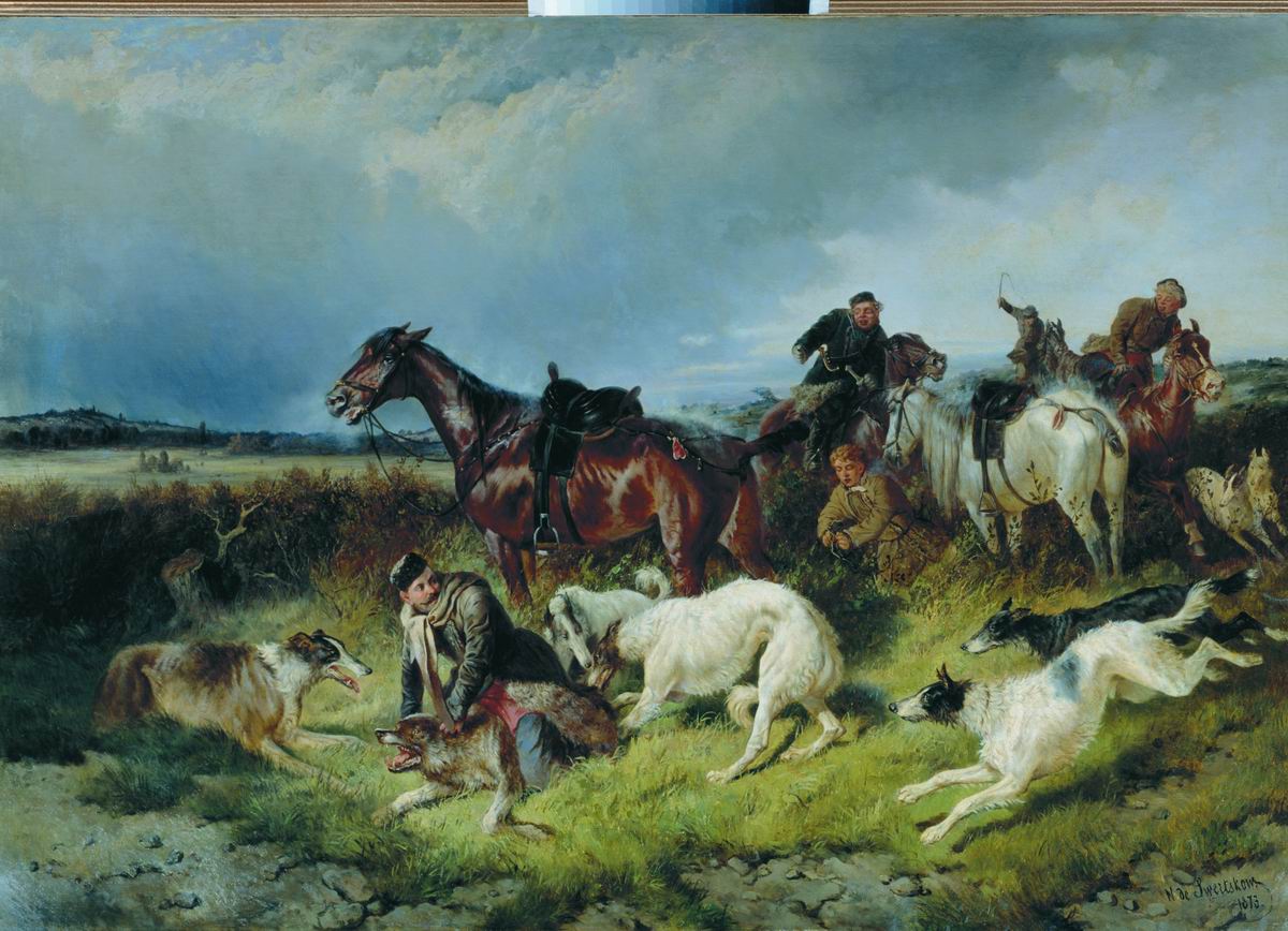 Охота на волка quot; Сверчков Николай Егорович quot; Русская живопись quot; Музей quot; Воскресн